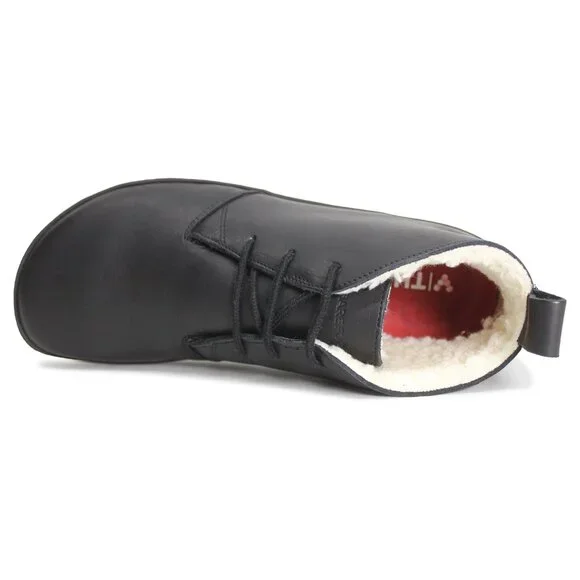 VivoBarefoot Gobi III Win Chukka Lined Black Leather Desert Boots Shoes Women - Picture 4 of 4